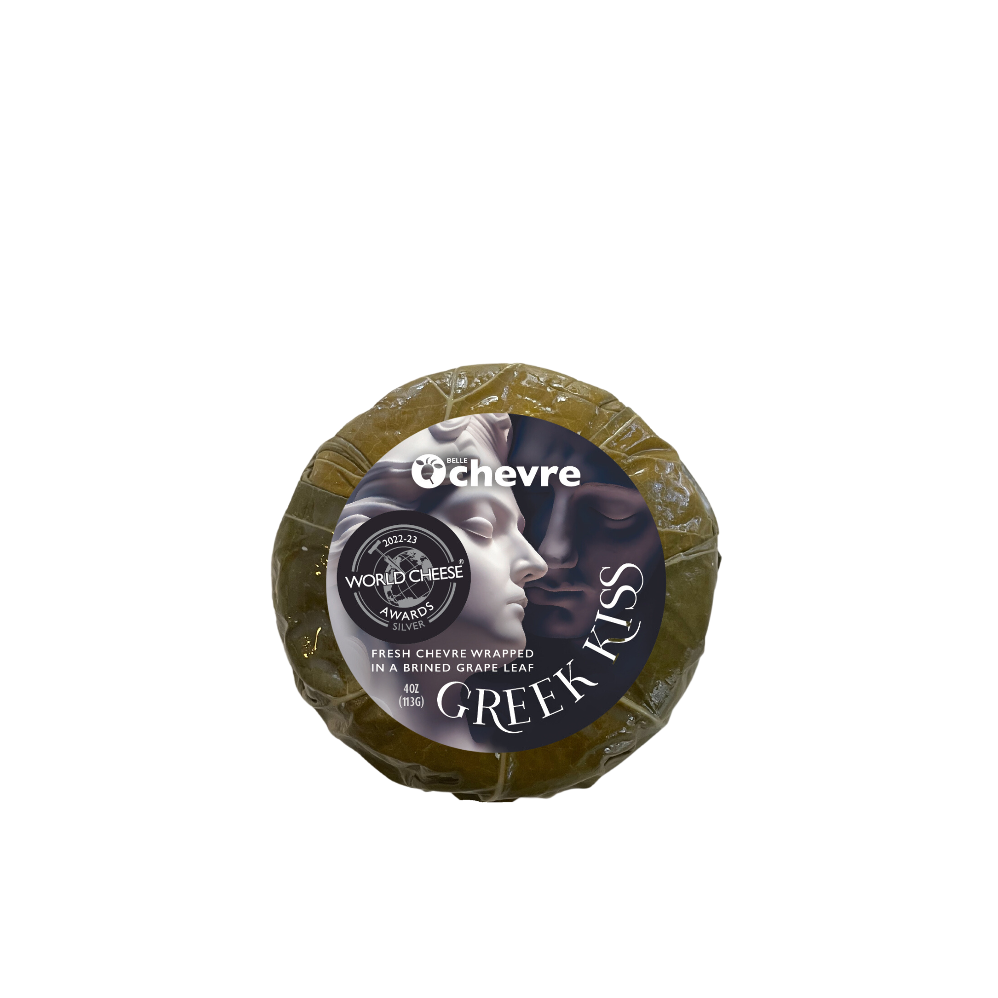 Belle Chevre Greek Kiss Goat Cheese wrapped in Grape Leaves